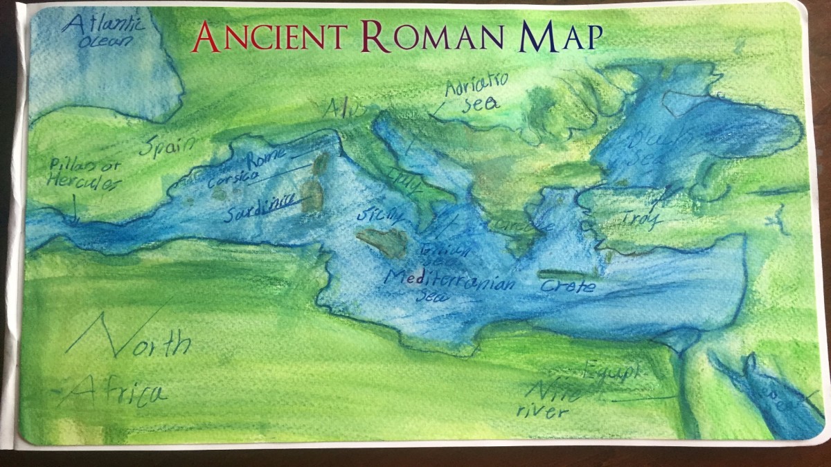 Tutorial: Making Roman Maps with Watercolor Pencils