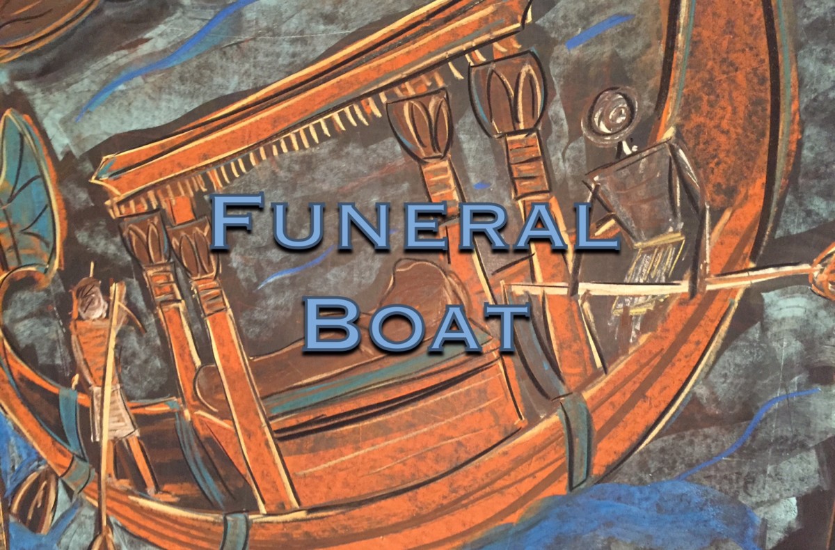 Funeral Boat Ancient Egypt | Chalk Drawing