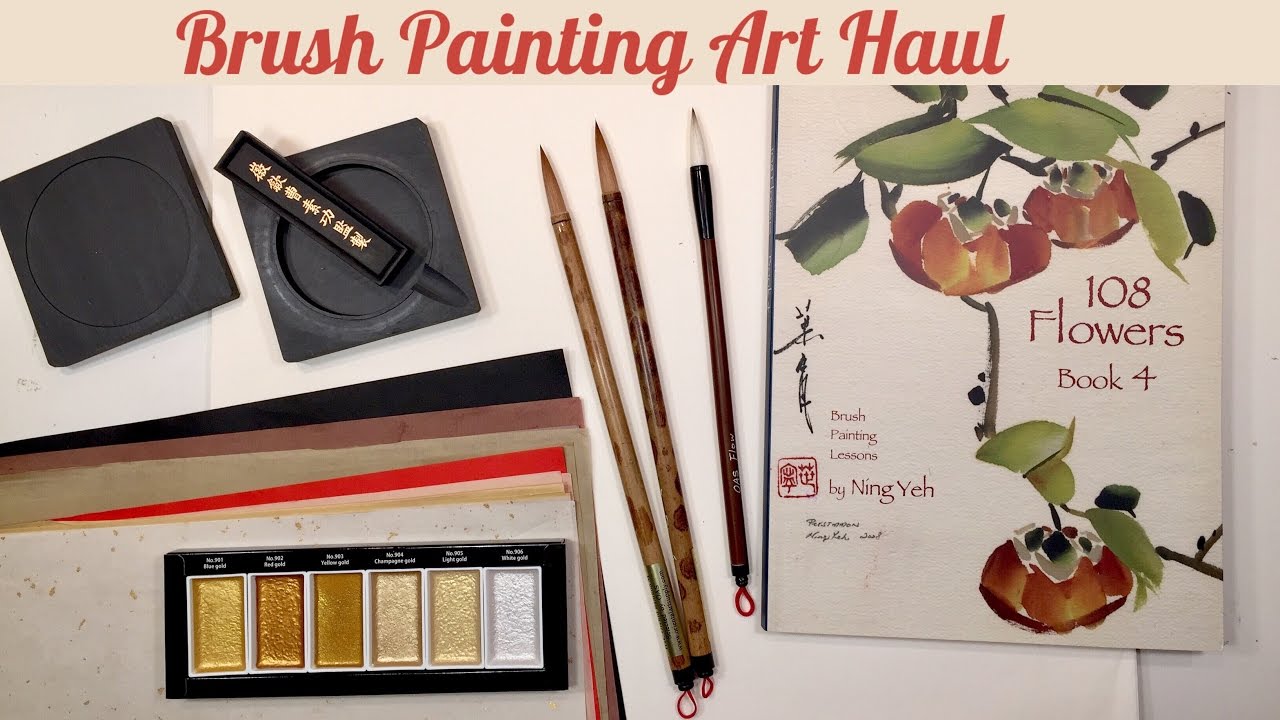 BRUSH LETTERING ART HAUL | CHINESE BRUSH PAINTING, SUMI & CALLIGRAPHY