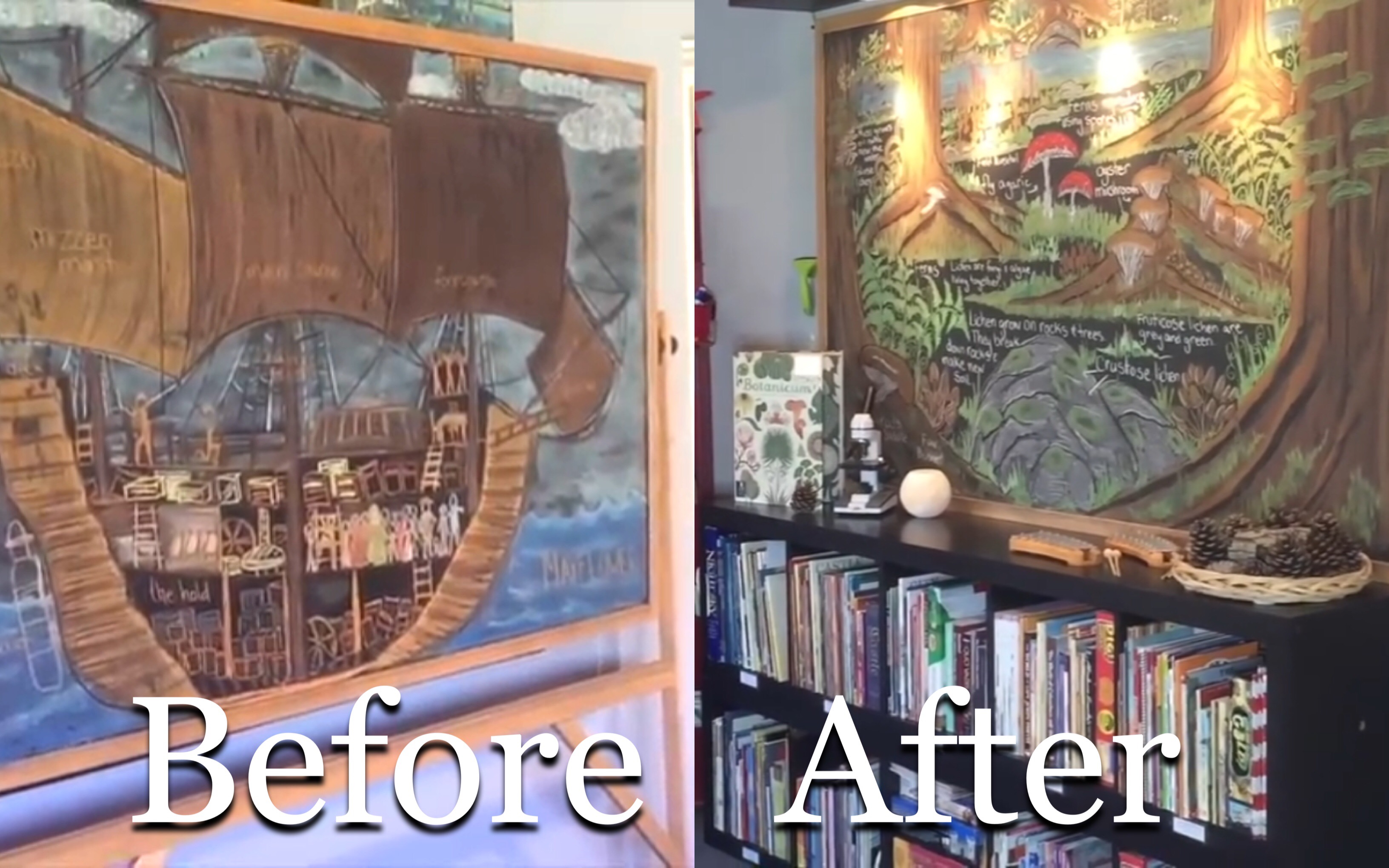 BEFORE AND AFTER HOMESCHOOL ROOM