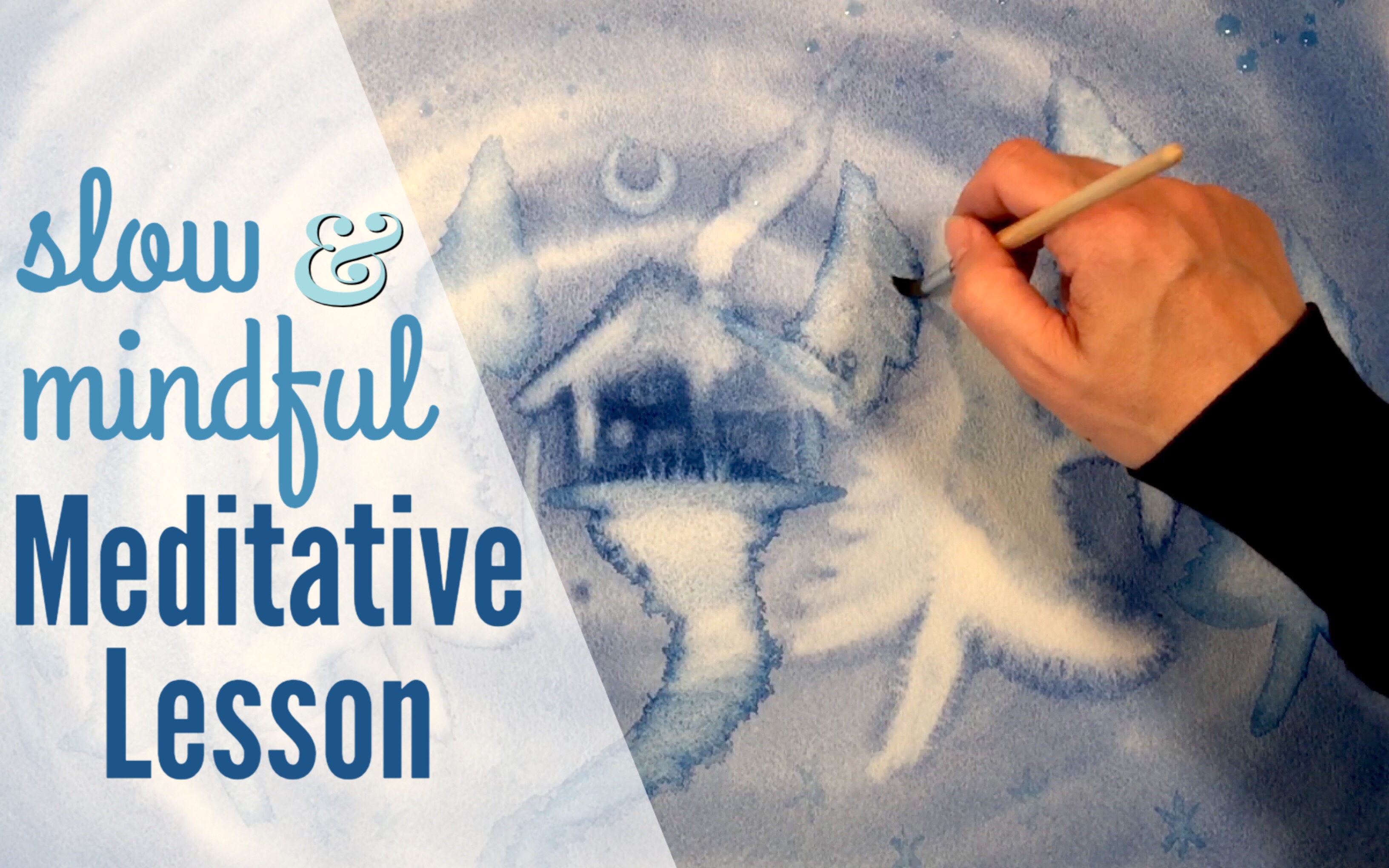 REAL TIME WATERCOLOR LESSON | NEGATIVE SPACE