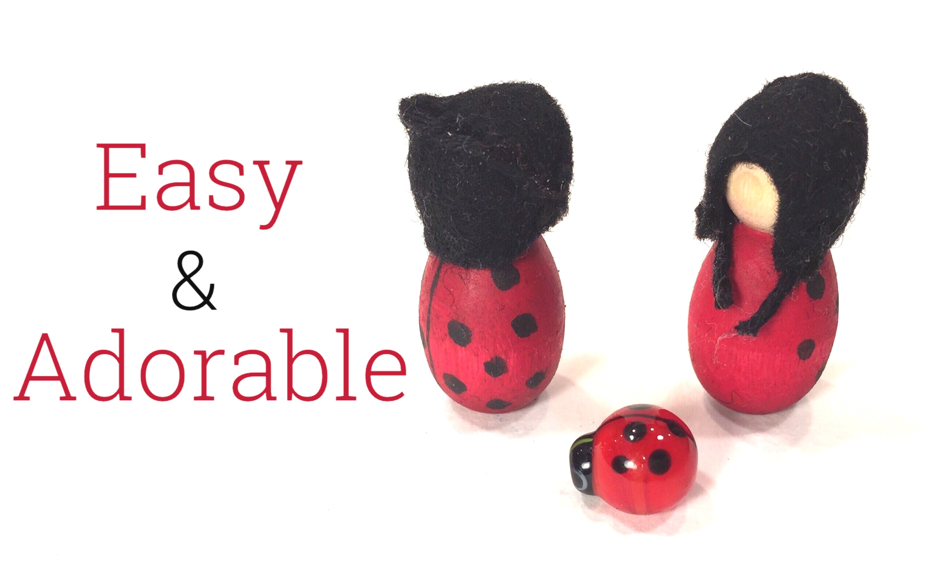 LADYBUG PEG DOLL TUTORIAL FOR BEGINNERS